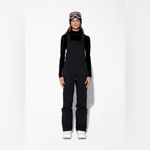 Women's Black Snow Bib Overalls
